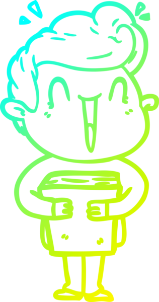 Bir insan tarafından çizilmiş, heyecanlı bir çizgi film çizimi.