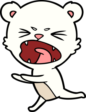 Bir insan tarafından çizilmiş kutup ayısı karikatürü