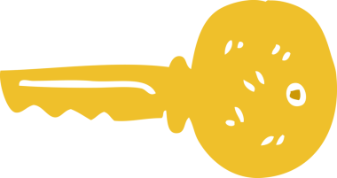 Bir insan tarafından çizilmiş altın karalama anahtarı.