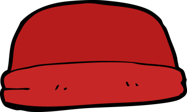 Bir insan tarafından çizilmiş çizgi film şapkası.