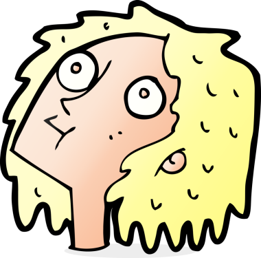 Bir insan tarafından çizilmiş, dik dik bakan bir kadın.