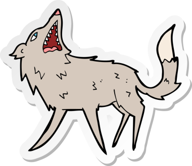 Bir insan tarafından çizilmiş bir karikatür çıkartması.