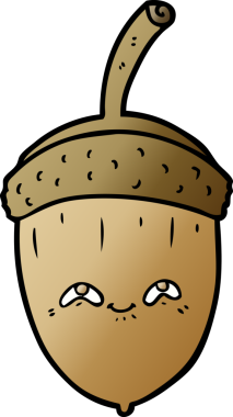 Bir insan tarafından çizilmiş bir palamut.