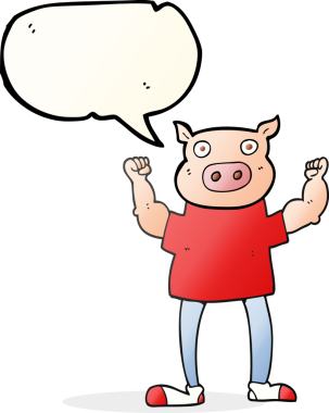 Bir insan tarafından çizilmiş serbest konuşma balonu karikatürü başsız adam