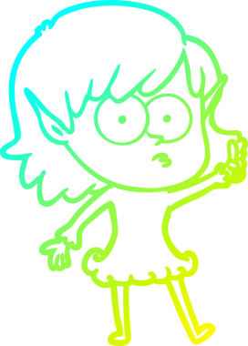 Bir çizgi film karakteri çizimi bir insan tarafından çizilmiş bir elf kızı şok etti.