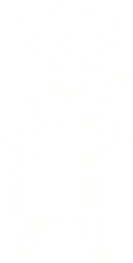 Bir insan tarafından çizilen Dans Eden Robot Tebeşiri