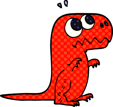 Bir insan tarafından çizilmiş kükreyen çizgi film karalaması.