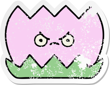 Bir insan tarafından çizilmiş tatlı bir nilüfer çiçeğinin sıkıntılı çıkartması.