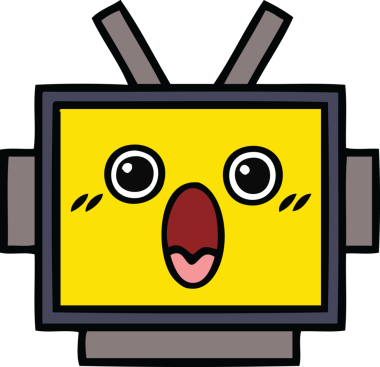 Bir insan tarafından çizilmiş güzel bir robot kafası karikatürü.