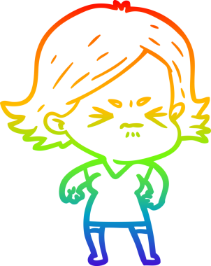 Bir insan tarafından çizilmiş kızgın bir karikatür çizimi.