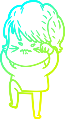 Bir insan tarafından çizilmiş karikatür çizimi.