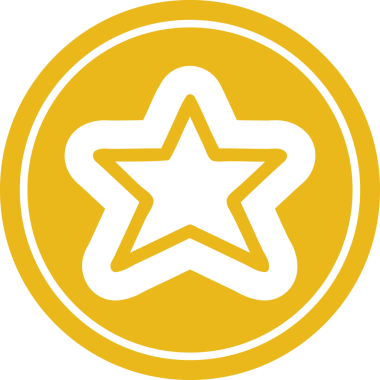 bir insan tarafından çizilmiş yıldız şekli simgesi