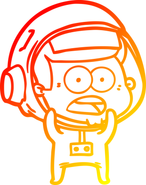 Bir insan tarafından çizilmiş bir çizgi film çizimi, astronotu şaşırttı.