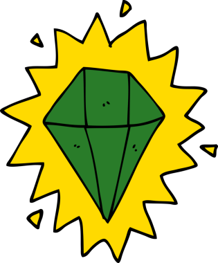 bir insan tarafından çizilmiş elmas karikatür