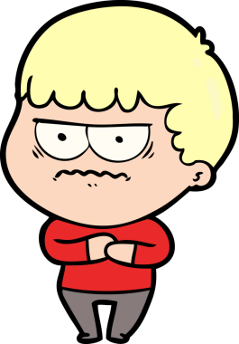 Bir insan tarafından çizilmiş rahatsız bir adam.