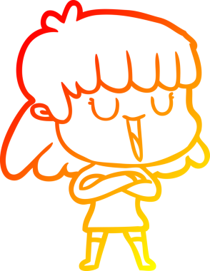 Bir insan tarafından çizilmiş bir karikatür kadın çizimi