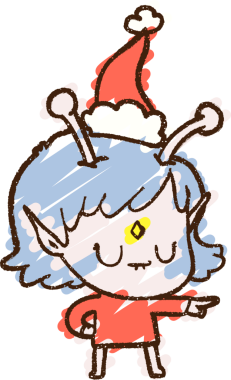 Bir insan tarafından çizilen Noel Uzaylı Tebeşiri