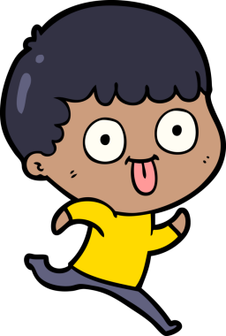 Bir insan tarafından çizilmiş çizgi film adamı.