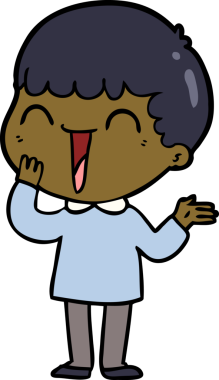 Bir insan tarafından çizilmiş mutlu bir adam.