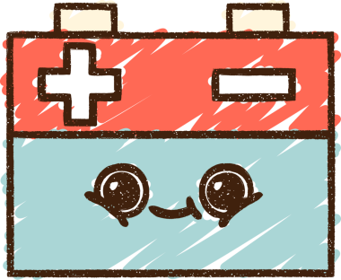 Bir insan tarafından çizilmiş pil tebeşiri.