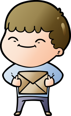 Bir insan tarafından çizilmiş mutlu çocuk çizgi filmi.