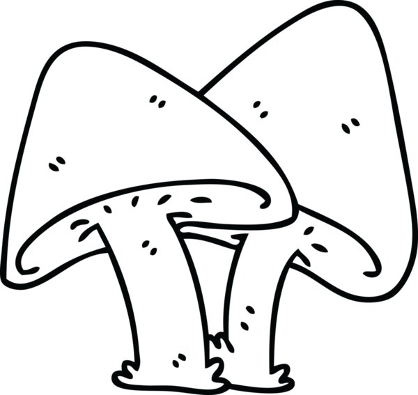 Bir insan tarafından çizilmiş tuhaf mantar çizimleri.