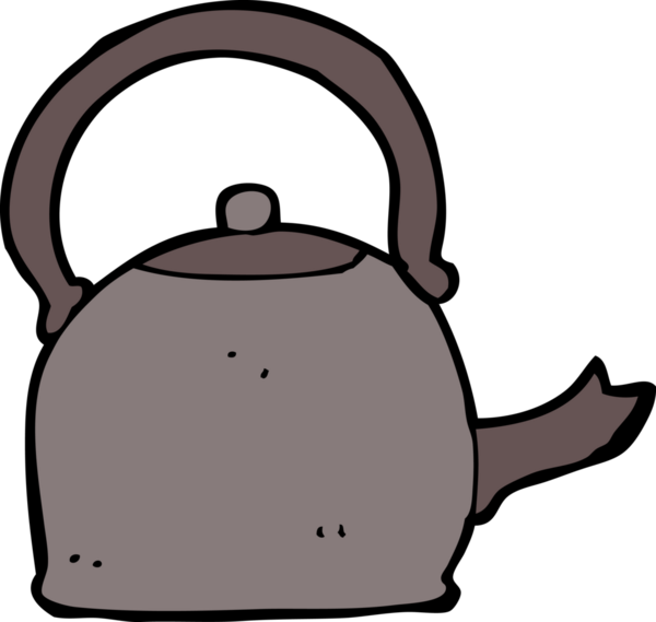 Bir insan tarafından çizilmiş eski bir çaydanlık.