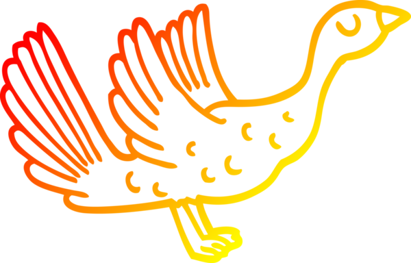 Bir insan tarafından çizilmiş çizgi bir kaz çizimi.