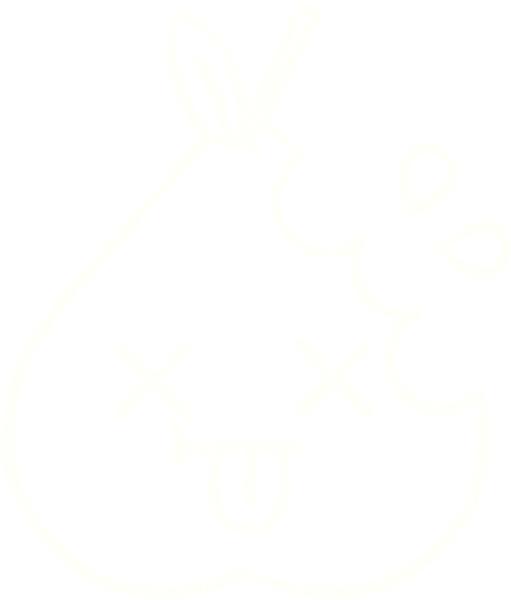 Bir insan tarafından çizilen meyve tebeşiri.