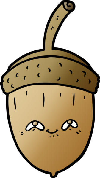 Bir insan tarafından çizilmiş bir palamut.