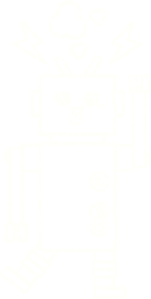 Bir insan tarafından çizilen Dans Eden Robot Tebeşiri