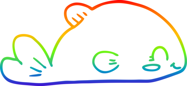 gökkuşağı gradyan çizgisi bir insan tarafından çizilmiş karikatür balığı çizimi