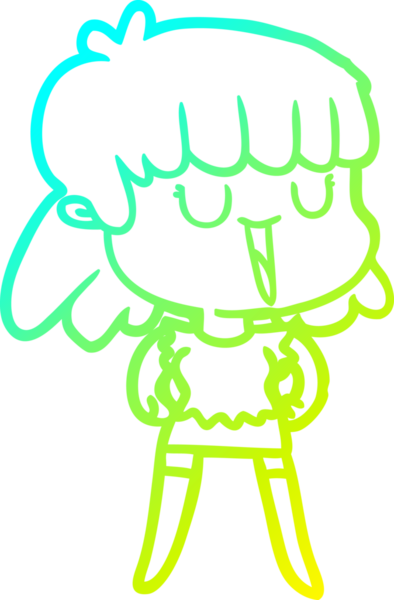 Bir insan tarafından çizilmiş bir karikatür kadın çizimi.