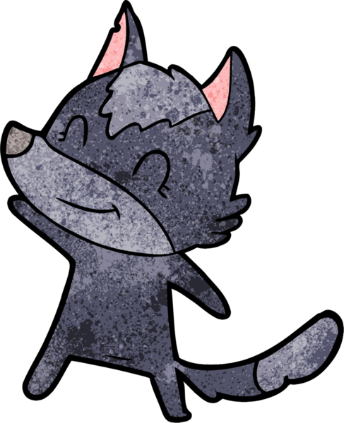 Bir insan tarafından çizilmiş dost canlısı bir kurt.