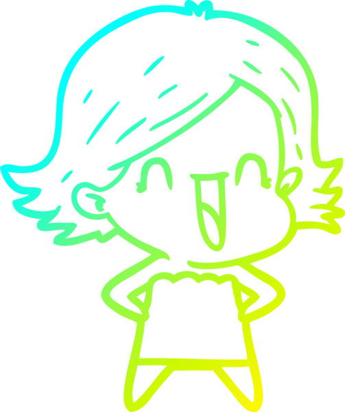 Bir insan tarafından çizilmiş mutlu bir karikatür çizimi.