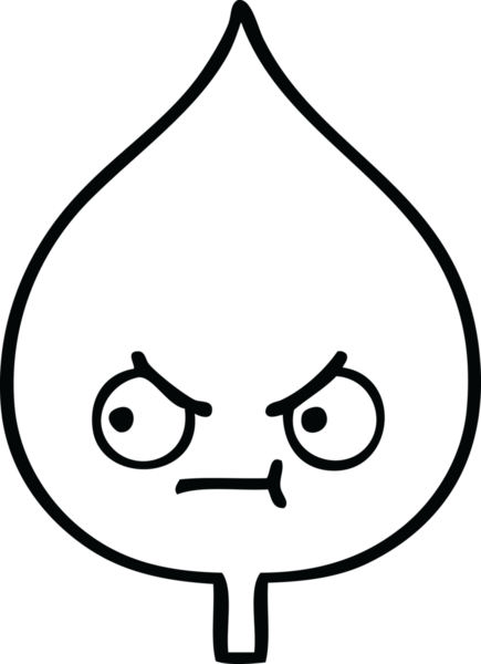 Bir insan tarafından çizilmiş dışavurumsal yaprağın çizgi çizimi