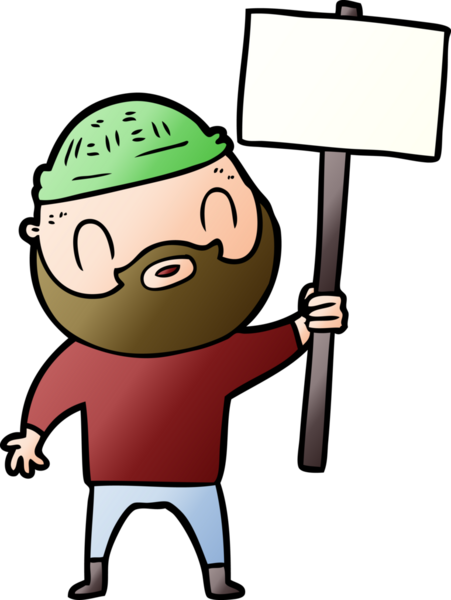 Bir insan tarafından çizilmiş sakallı bir adam.