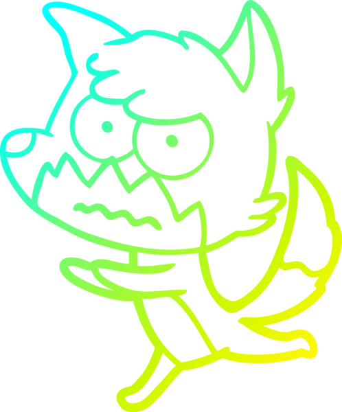 Bir insan tarafından çizilmiş bir çizgi filmin soğuk gradyan çizimi.