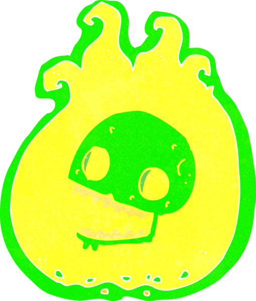 Bir insan tarafından çizilmiş cadılar bayramı çizgi filmi.