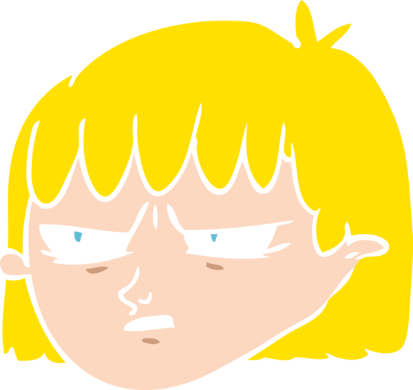 Bir insan tarafından çizilmiş düz renkli karikatür.