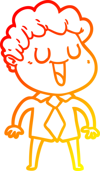 Bir insan tarafından çizilmiş gülen bir çizgi film karakterinin sıcak çizgi çizimi.