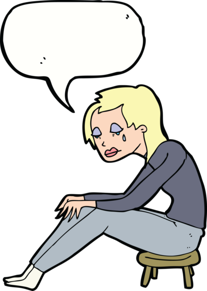 Bir insan tarafından çizilmiş, ağlayan bir karikatür.