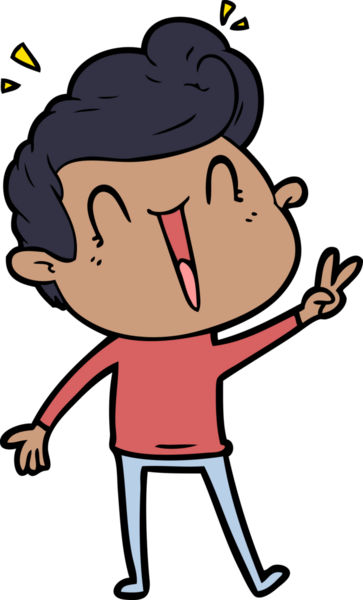 Bir insan tarafından çizilmiş heyecanlı bir çizgi film.