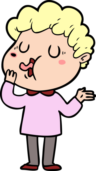 Bir insan tarafından çizilmiş çizgi film şarkıcısı.