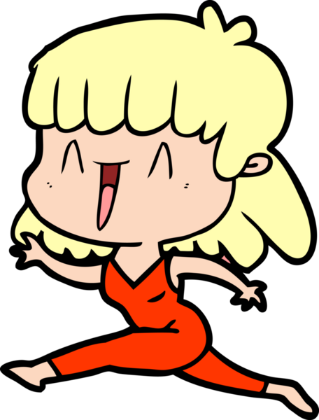 Bir insan tarafından çizilmiş karikatür kadın.