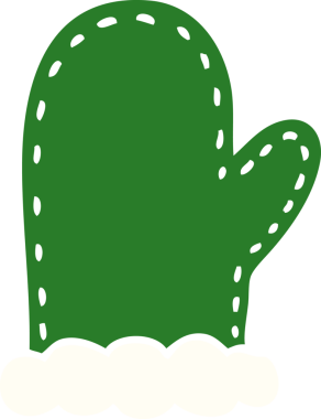 Bir insan tarafından çizilmiş karalama fırın eldivenleri.