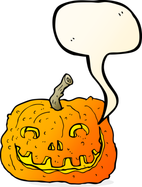 Bir insan tarafından çizilmiş balkabağı.