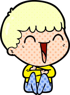 Bir insan tarafından çizilmiş mutlu bir adam.