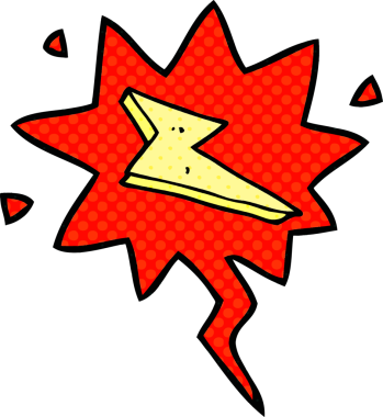 Bir insan tarafından çizilmiş çizgi roman tarzında konuşma baloncuğu olan bir karikatür.