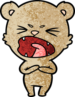 Bir insan tarafından çizilmiş bir çizgi film karakteri.